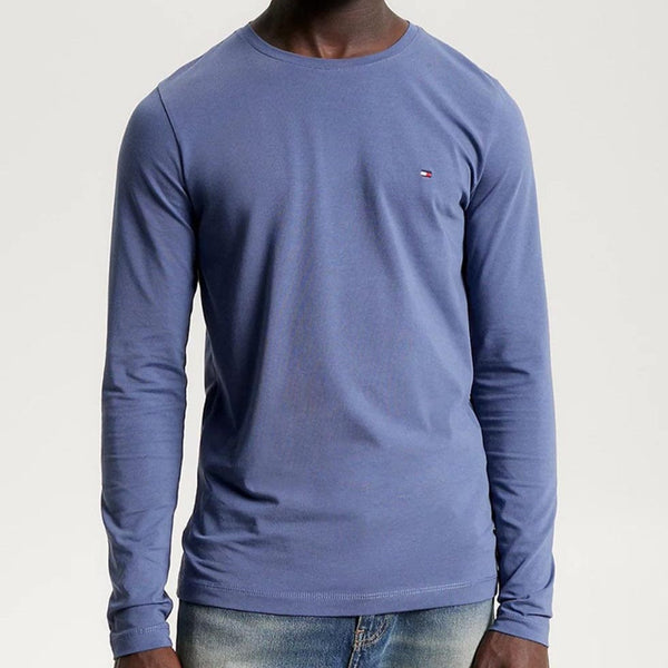 Tommy Hilfiger Long Sleeve Slim Fit T-Shirt in Faded Indigo