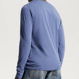 Tommy Hilfiger Long Sleeve Slim Fit T-Shirt in Faded Indigo