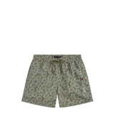 Tommy Hilfiger Medium Drawstring Swimshort In Palm Leaf Army Green