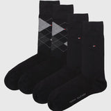Tommy Hilfiger Men Socks Check 2 Pack Anthracite