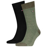 Tommy Hilfiger Mens 2-Pack Herringbone Socks In Army Green