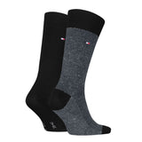 Tommy Hilfiger Mens 2-Pack Herringbone Socks In Black