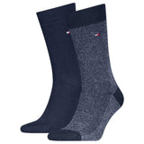 Tommy Hilfiger Mens 2-Pack Herringbone Socks In Navy