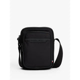 Tommy Hilfiger Metal Logo Crossbody Reporter Bag In Black