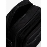 Tommy Hilfiger Metal Logo Crossbody Reporter Bag In Black
