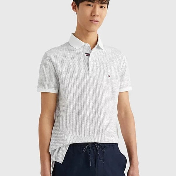 Tommy Hilfiger Micro Print Slim White
