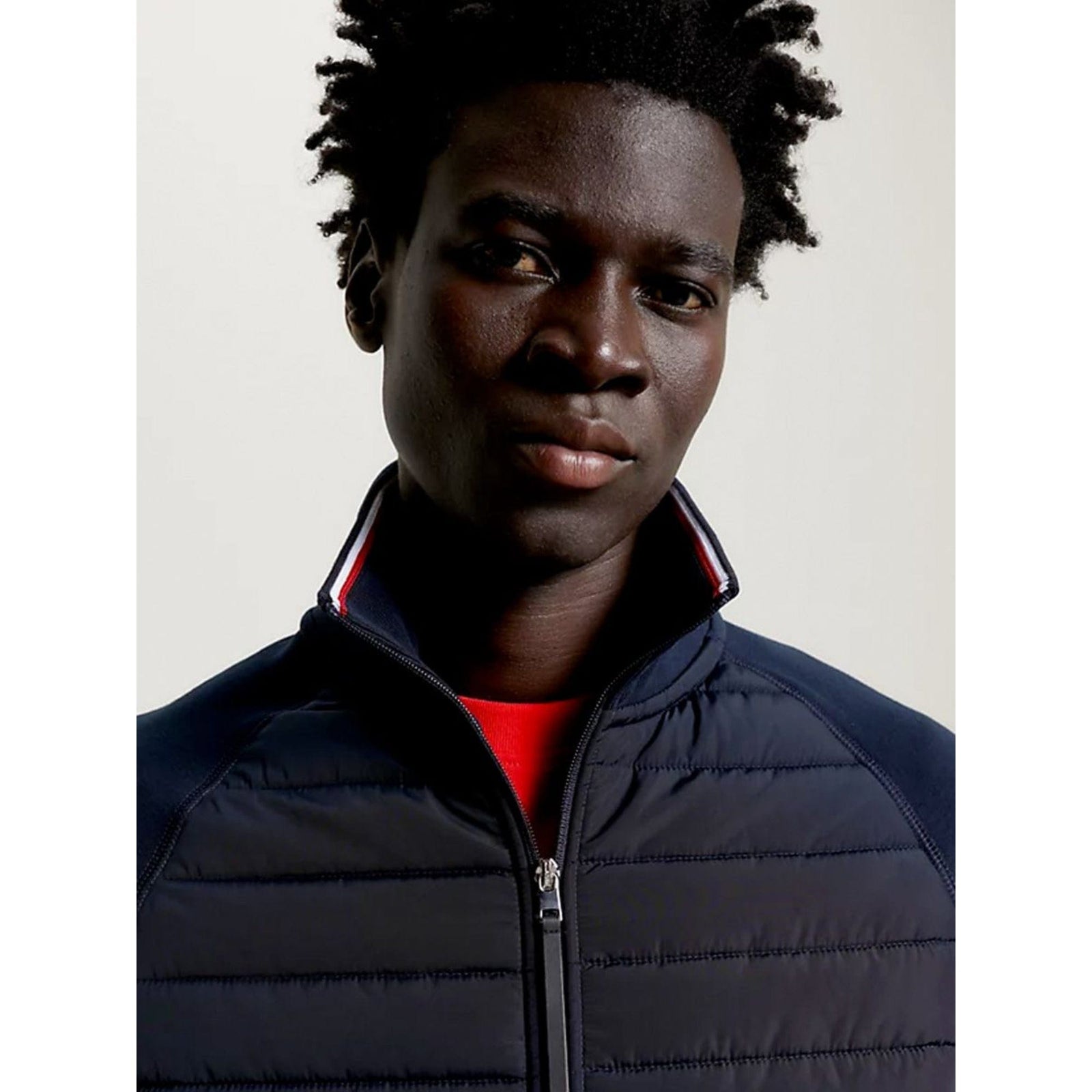 Tommy Hilfiger Mix Media Zip Jacket in Desert Sky