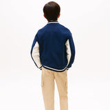 Tommy Hilfiger Mixed Graphic Bomber In Dark Night