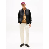 Tommy Hilfiger Mixed Texture Quilted Zip-Thru Sweatshirt In Black