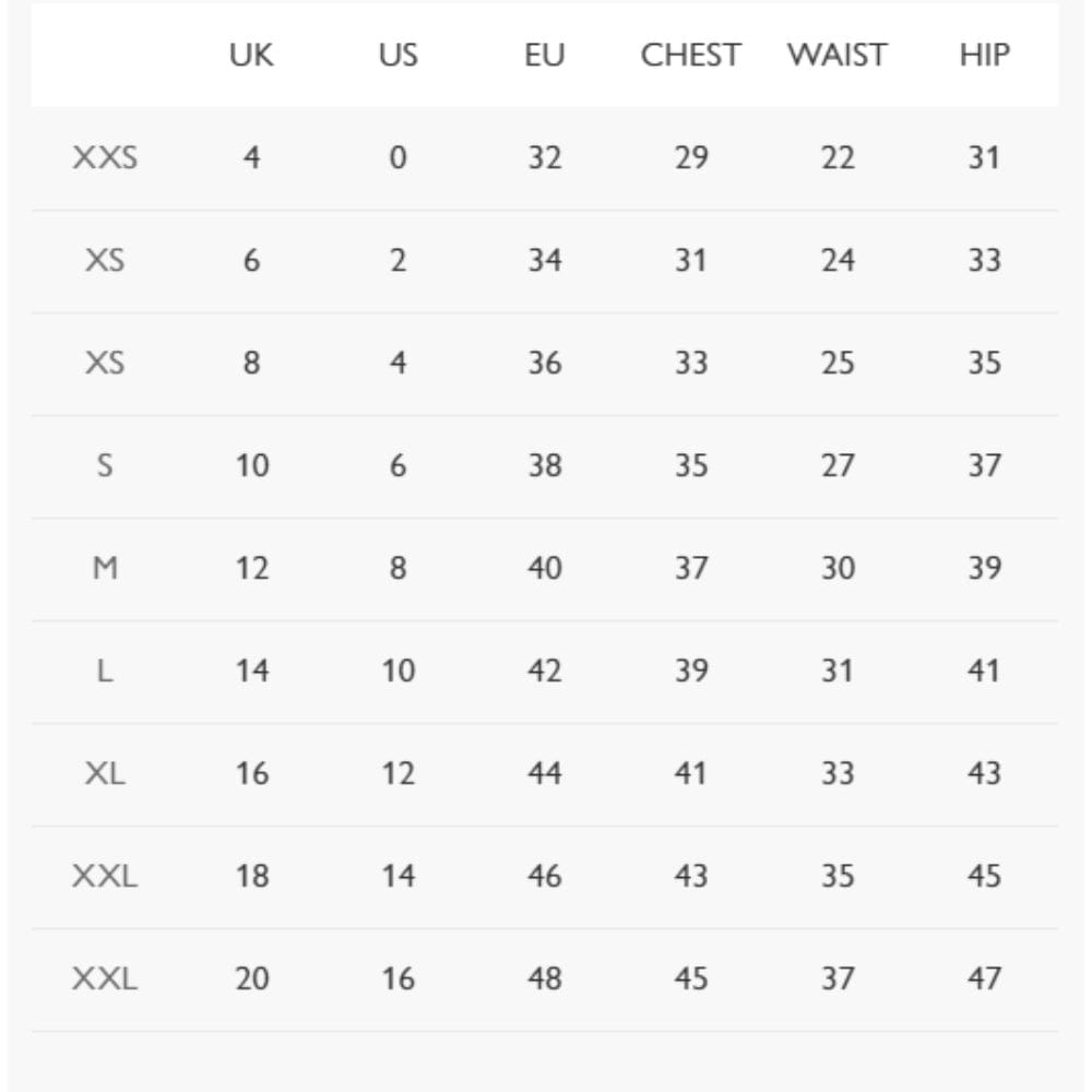 Clothing Size Tommy Hilfiger Uk Size Guide Tommy Hilfiger Men Long