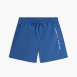 Tommy Hilfiger Original Logo Mid Length Swim Shorts In Aegean Sea