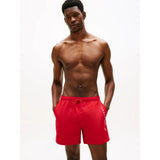 Tommy Hilfiger Original Logo Mid Length Swim Shorts Medium Red