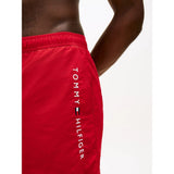 Tommy Hilfiger Original Logo Mid Length Swim Shorts Medium Red