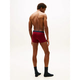 Tommy Hilfiger Original Trunks And Socks Gift Set In Red Tonal Flag/Desert Sky