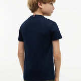 Tommy Hilfiger Outline Flag Graphic T-Shirt In Dark Night Navy