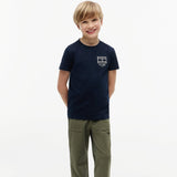 Tommy Hilfiger Outline Flag Graphic T-Shirt In Dark Night Navy