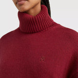 Tommy Hilfiger Oversized Turtleneck Jumper Red