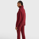 Tommy Hilfiger Oversized Turtleneck Jumper Red