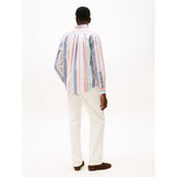 Tommy Hilfiger Oxford Regatta Stripe Shirt In Multi Stripe