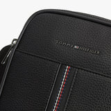 Tommy Hilfiger Pebble Grain Crossbody Reporter Bag Black