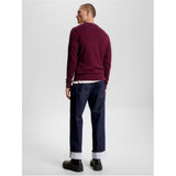 Tommy Hilfiger Pima Cotton Cashmere Sweater in Rouge/Desert Sky Mouline