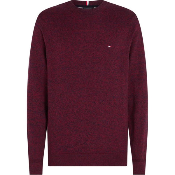 Tommy Hilfiger Pima Cotton Cashmere Sweater in Rouge/Desert Sky Mouline