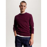 Tommy Hilfiger Pima Cotton Cashmere Sweater in Rouge/Desert Sky Mouline