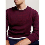 Tommy Hilfiger Pima Cotton Cashmere Sweater in Rouge/Desert Sky Mouline
