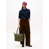 Tommy Hilfiger Popette Monogram Tote Bag In Huntsman Green