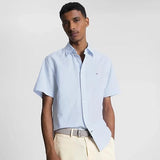 Tommy Hilfiger Poplin Short Sleeve Shirt Calm Blue