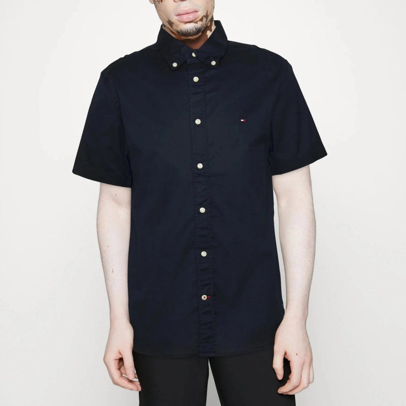 Tommy Hilfiger Poplin Short Sleeve Shirt Desert Sky