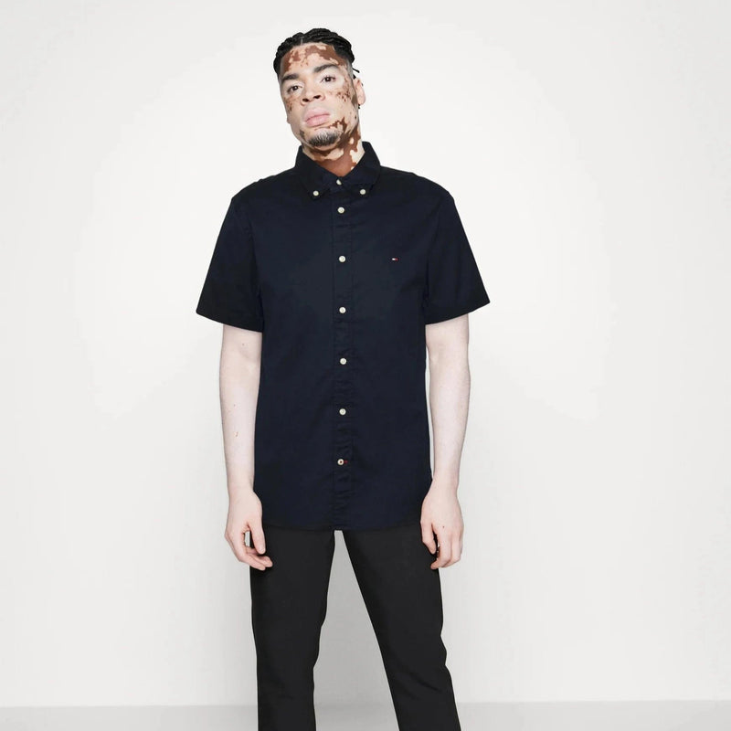Tommy Hilfiger Poplin Short Sleeve Shirt Desert Sky