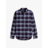 Tommy Hilfiger Regular Fit Brushed Oxford Check Shirt In Navy Blue