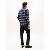 Tommy Hilfiger Regular Fit Brushed Oxford Check Shirt In Navy Blue