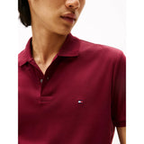 Tommy Hilfiger Regular Fit Flag Embroidery Polo Shirt In Burgundy