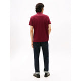 Tommy Hilfiger Regular Fit Flag Embroidery Polo Shirt In Burgundy