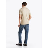 Tommy Hilfiger Regular Fit Interlock Knit Polo Shirt In Sandalwood