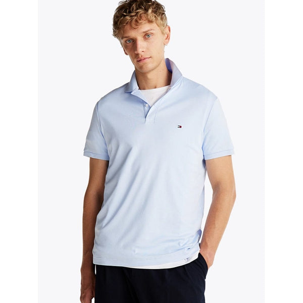 Tommy Hilfiger Regular Fit Interlock Knit Polo Shirt In Sweet Blue