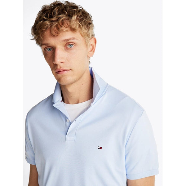 Tommy Hilfiger Regular Fit Interlock Knit Polo Shirt In Sweet Blue