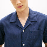 Tommy Hilfiger Regular Fit Seersucker Short Sleeve Shirt in Desert Sky