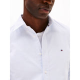 Tommy Hilfiger Regular Fit Stripe Oxford Shirt In Cloudy Blue/White