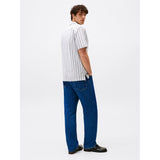 Tommy Hilfiger Regular Fit Stripe Short Sleeve Shirt In Blue