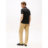 Tommy Hilfiger Regular Signature Zip Placket Polo Shirt In Black