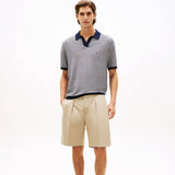 Tommy Hilfiger Relaxed Fit Knit Polo Shirt In Desert Sky/Ivory Petal