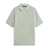 Tommy Hilfiger Relaxed Fit Knit Polo Shirt In Minty Grey