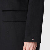 Tommy Hilfiger Relaxed Fit Single Breasted Coat Black