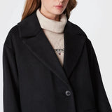 Tommy Hilfiger Relaxed Fit Single Breasted Coat Black