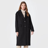 Tommy Hilfiger Relaxed Fit Single Breasted Coat Black