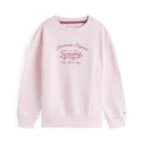 Tommy Hilfiger Script Sweatshirt In Light Pink