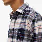 Tommy Hilfiger Shirt RWB Tartan Flannel In Ivory Silk
